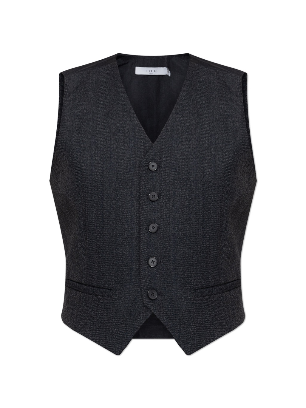 Iro Paris Benyo Vest | Tweed V-Neck Sleeveless Button Front Vest Sz 40(Us 8) -